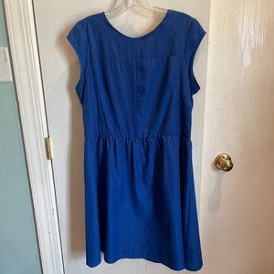 Mossimo Blue Dress Back Zipper Detail Sz L